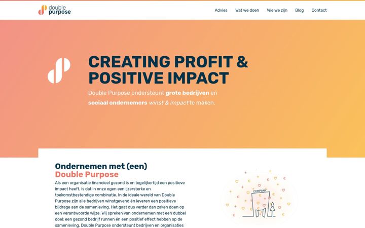 Screenshot of doublepurpose.nl
