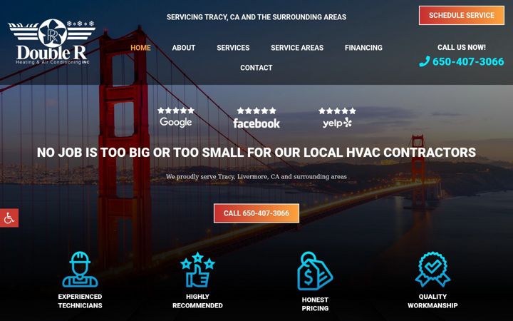 Screenshot of doublerhvac.com