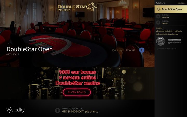 Screenshot of doublestarpoker.com