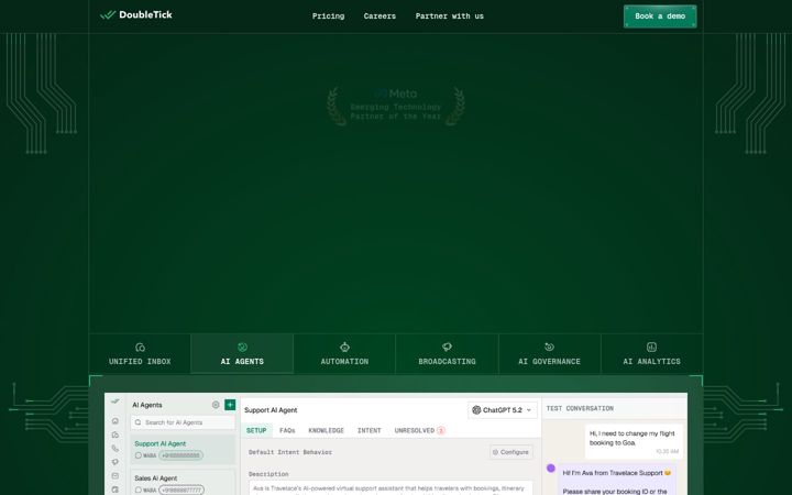 Screenshot of doubletick.io