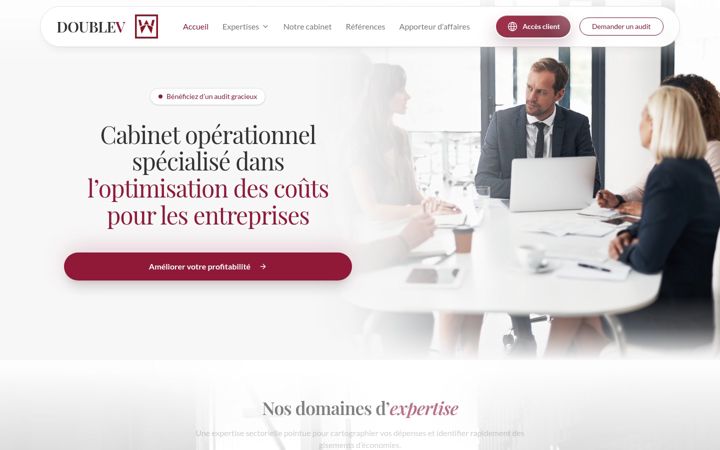 Screenshot of doublev-conseil.fr