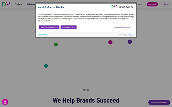 Екранна снимка на doubleverify.com
