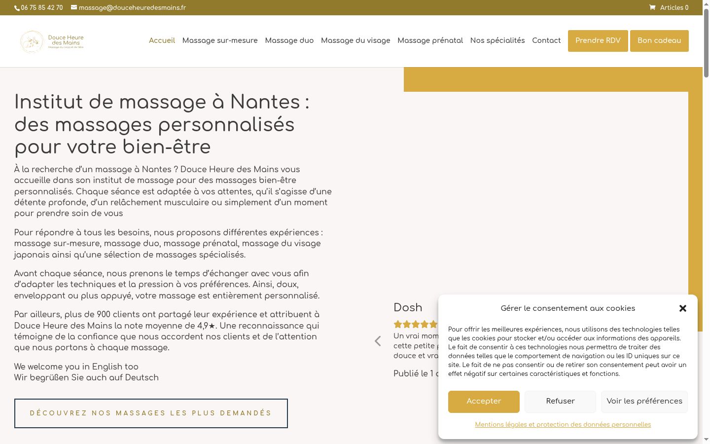 Screenshot del banner di consenso mostrato prima di qualsiasi interazione