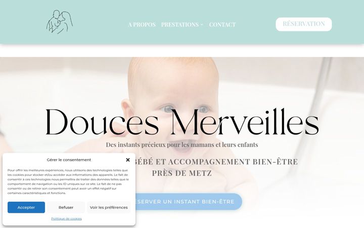 Kuvakaappaus sivustosta douces-merveilles.fr