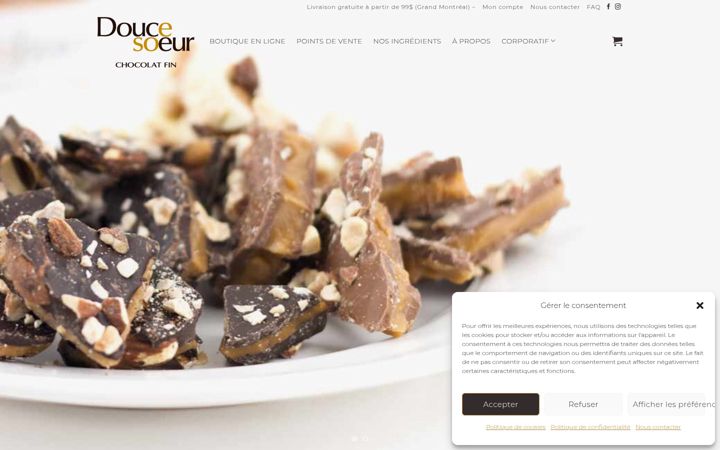 Screenshot of doucesoeur.com