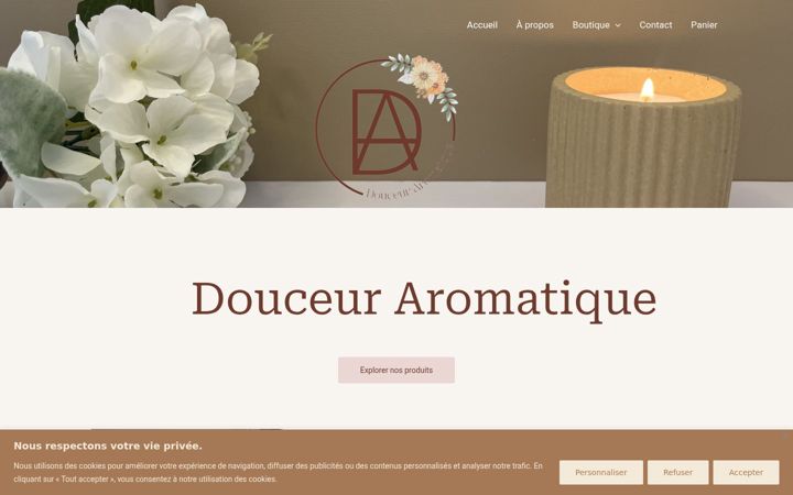 Screenshot of douceur-aromatique.com