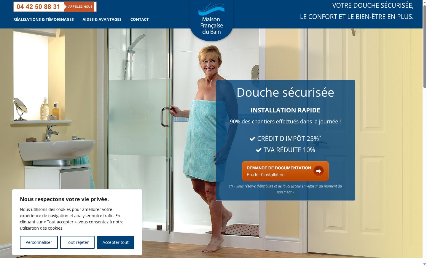 Screenshot of the consent banner shown before any interaction