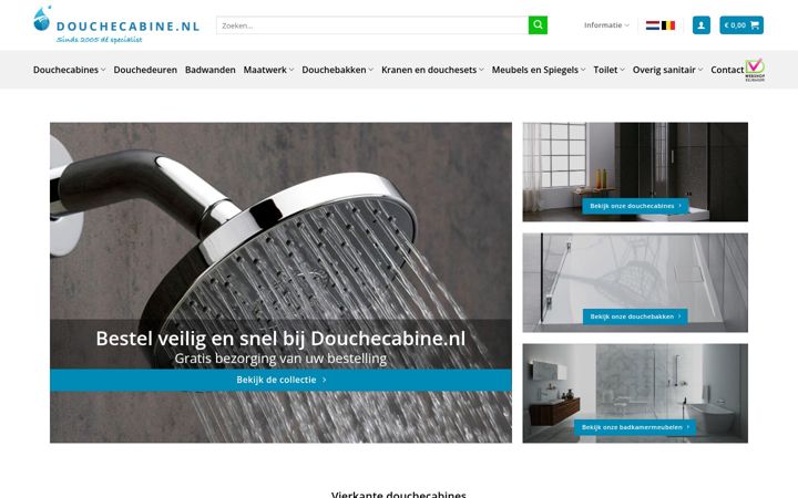 Screenshot of douchecabine.nl