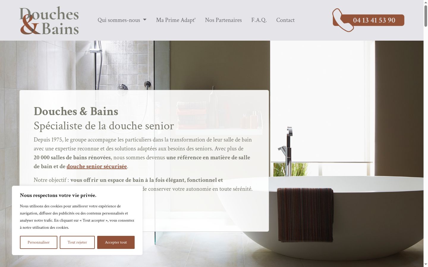 Screenshot of the consent banner shown before any interaction