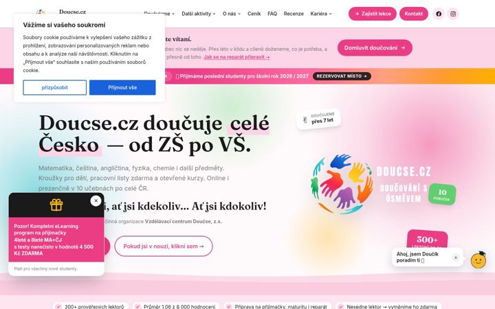 Snímek obrazovky doucse.cz