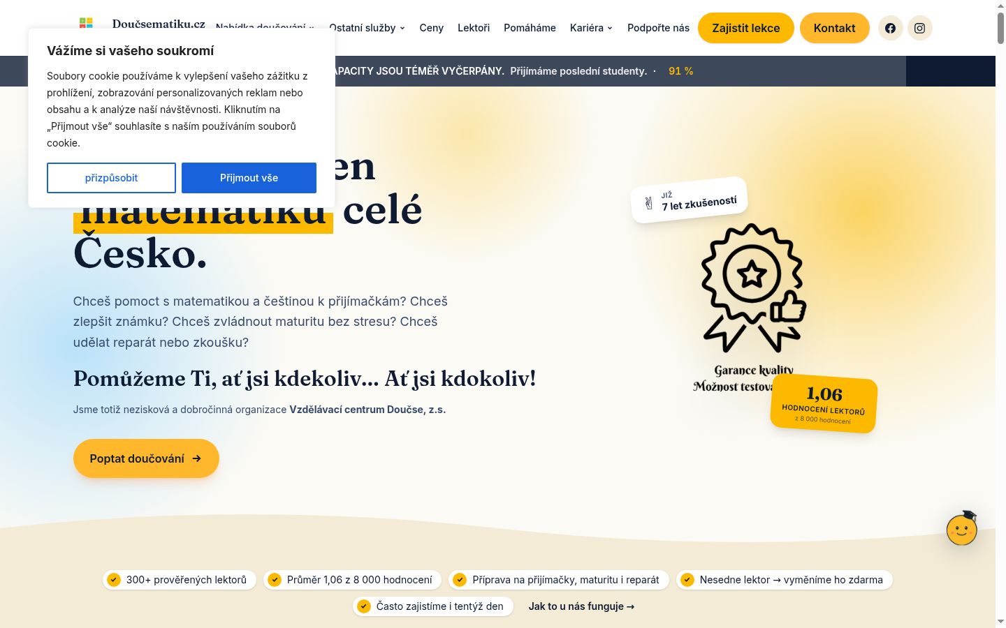 Screenshot del banner di consenso mostrato prima di qualsiasi interazione