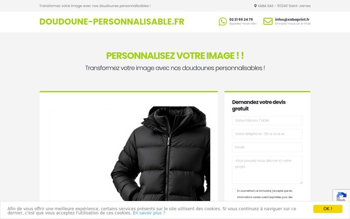 Screenshot of doudoune-personnalisable.fr