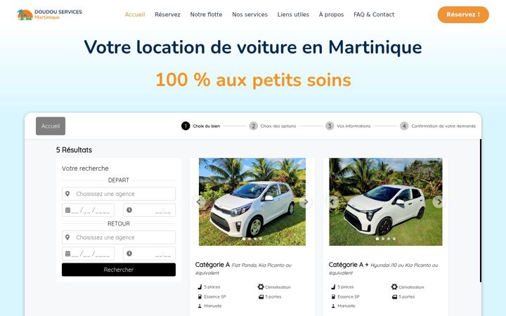 Screenshot of doudouservicesmartinique.fr