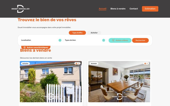 Screenshot of douet-immobilier.com