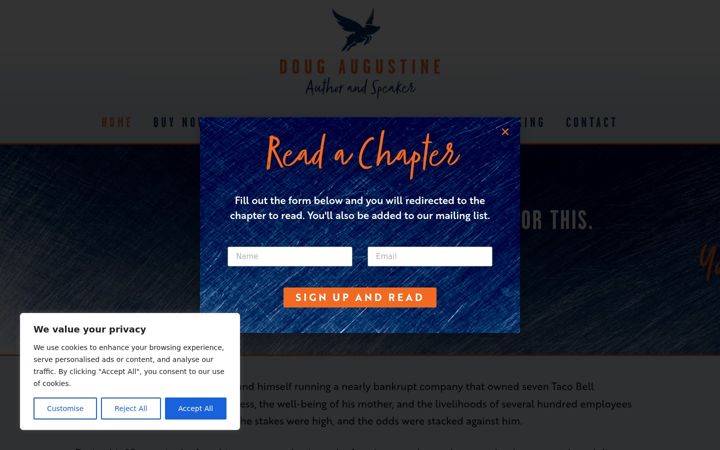 Screenshot of dougaugustine.com