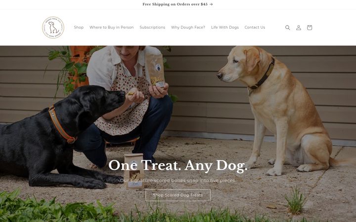 Screenshot of doughfacedog.com