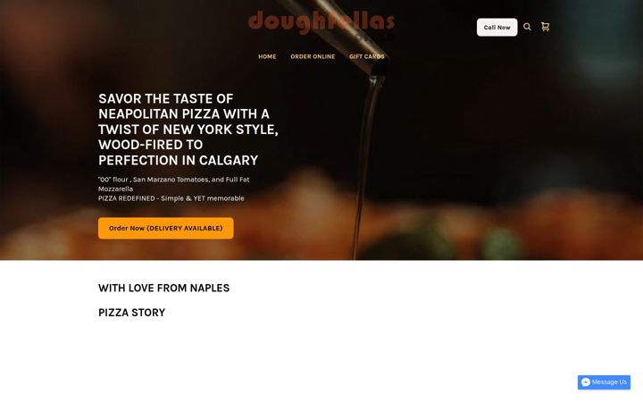 Screenshot of doughfellas.ca