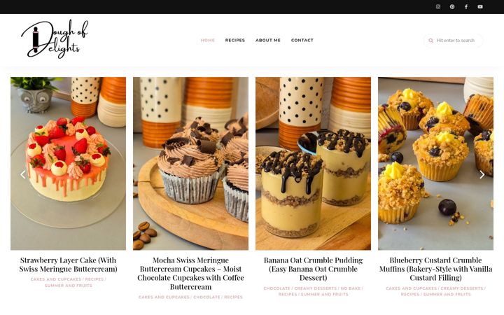 Screenshot of doughofdelights.com
