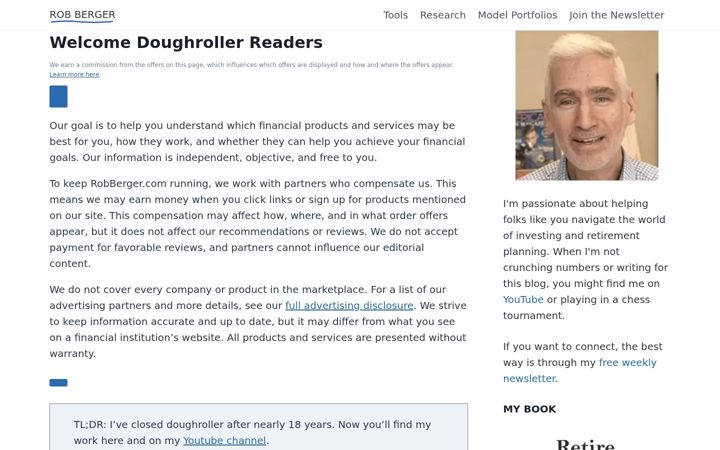 Screenshot of doughroller.net