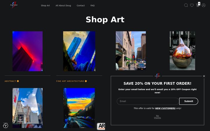 Screenshot of dougkhazzamimages.com