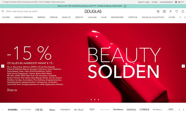 Screenshot of douglas.be