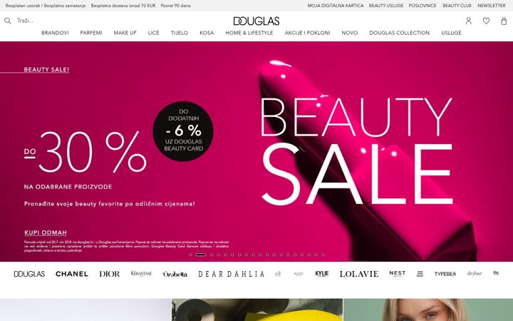 Screenshot of douglas.hr