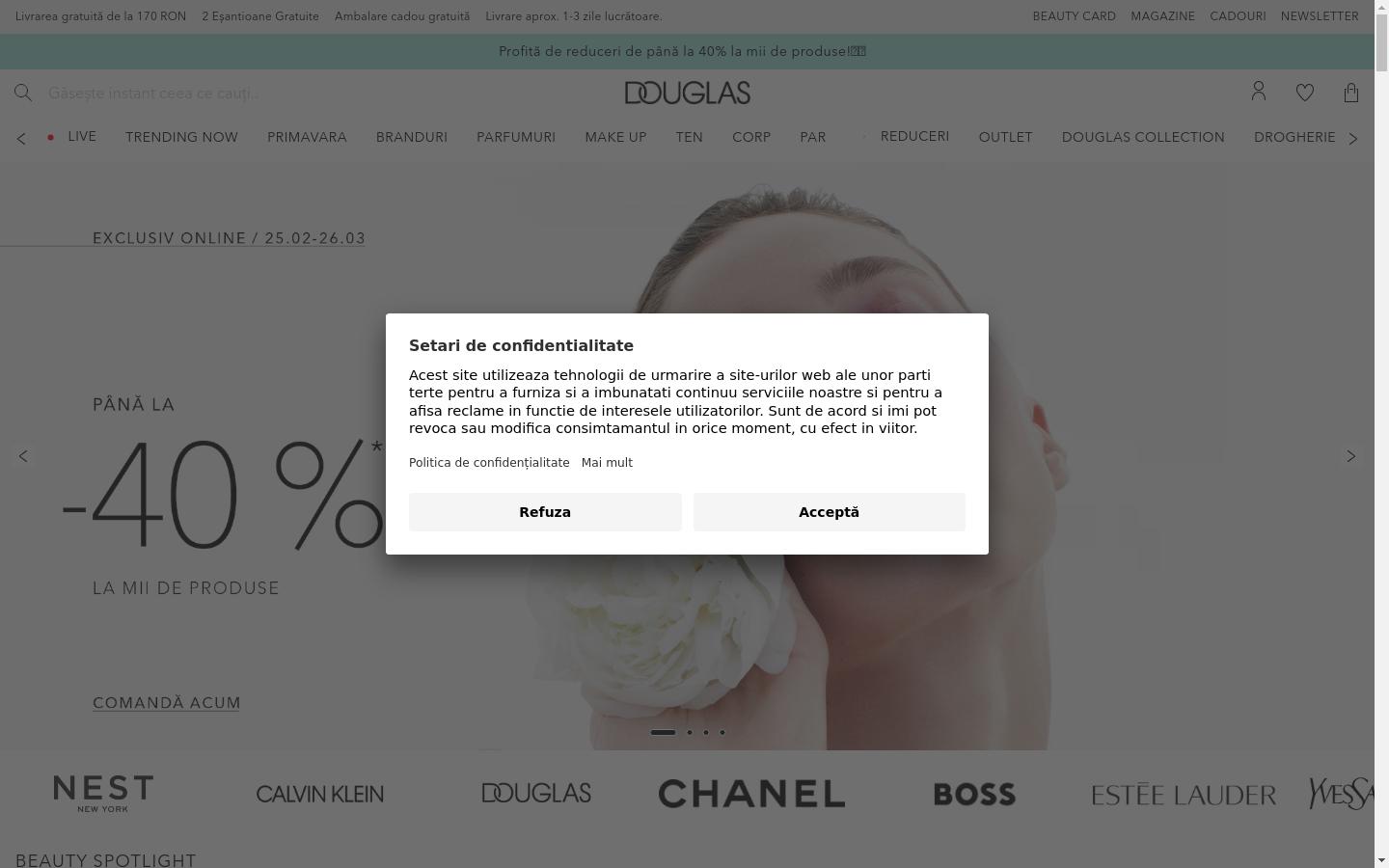 Screenshot of douglas.ro