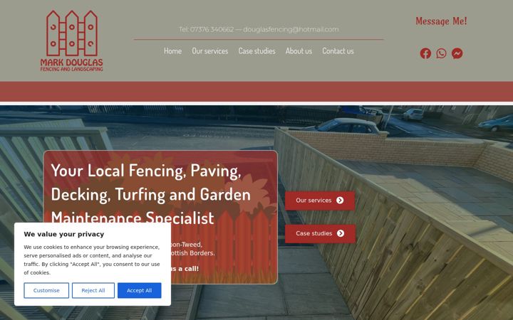 Screenshot of douglasfenceandgardens.com