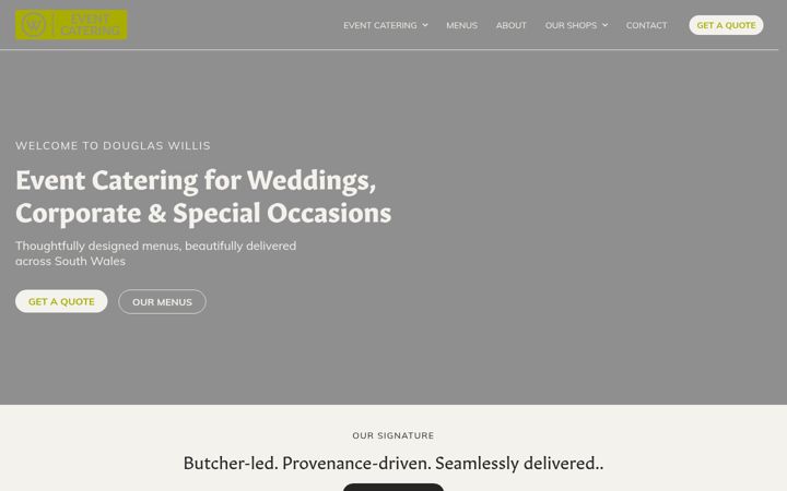 Screenshot of douglaswillisevents.co.uk