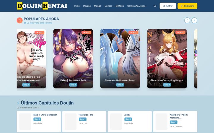 Ekrānuzņēmums no doujinhentai.net