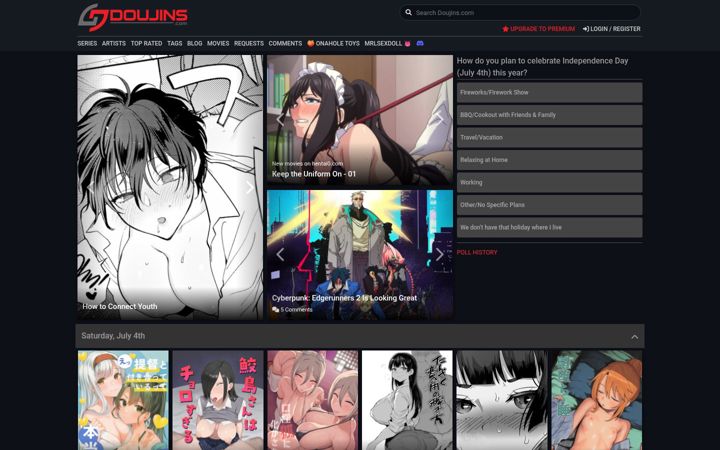 Screenshot ta' doujins.com