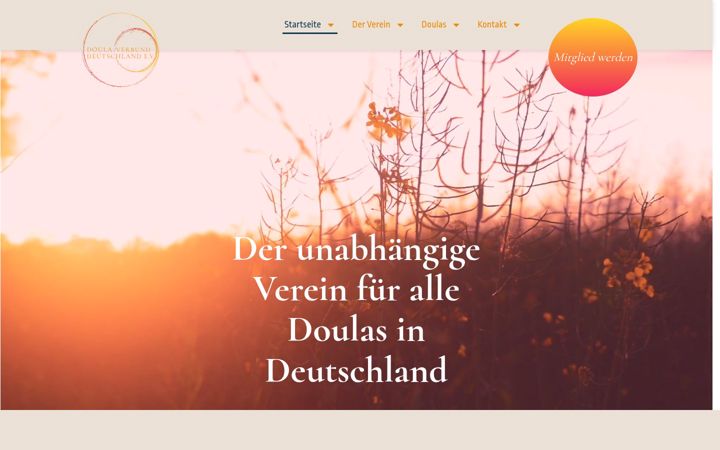 Snímek obrazovky doula-verbund-deutschland.de