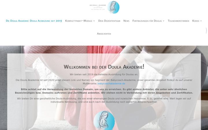 Screenshot of doulaakademie.de