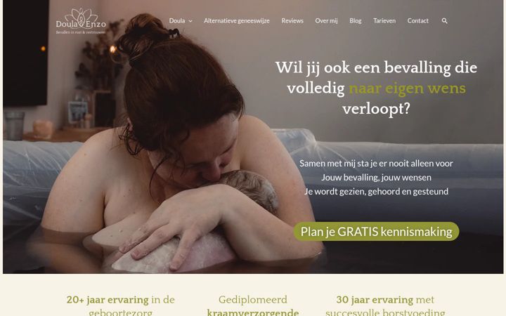 Captura de pantalla de doulaenzo.nl