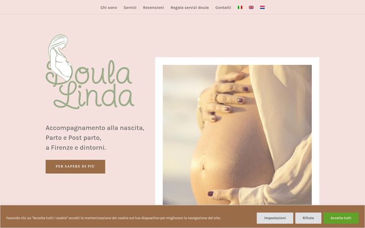 Screenshot of doulalinda.it