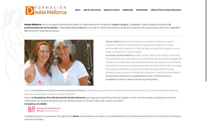 Screenshot of doulasmallorca.com