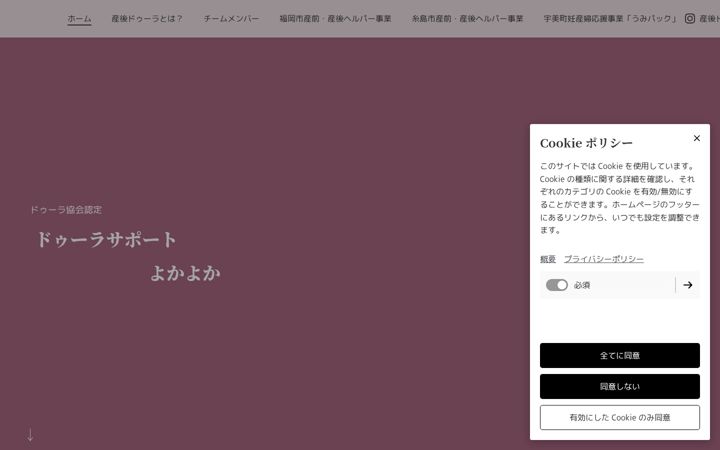 Screenshot of doulasupport-yokayoka.com