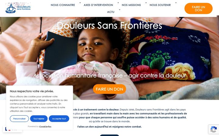 Captură de ecran a douleurs.org