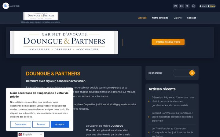 Screenshot of dounguelawfirm.com
