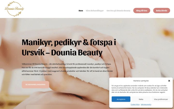 Snímek obrazovky douniabeauty.se