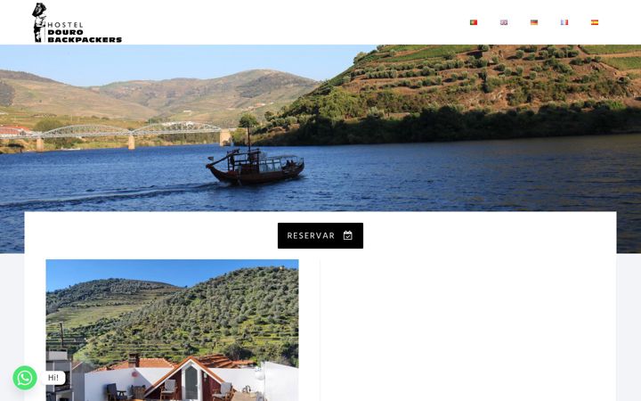 Zrzut ekranu dourobackpackers.pt