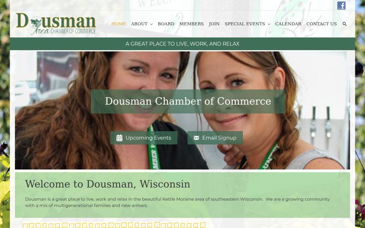 Screenshot of dousmanchamber.org