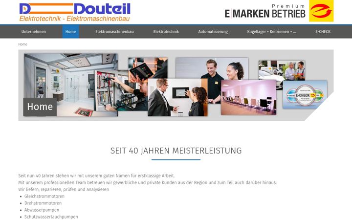 Screenshot of douteil-elektromaschinenbau.de