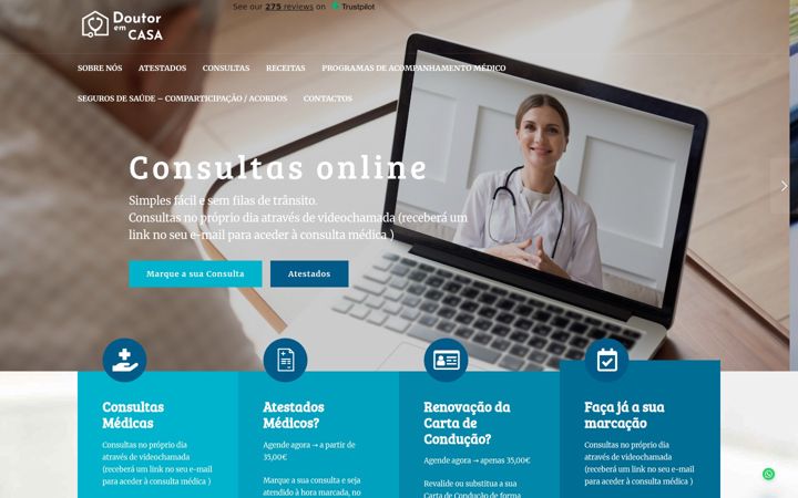 Zrzut ekranu doutoremcasa.pt