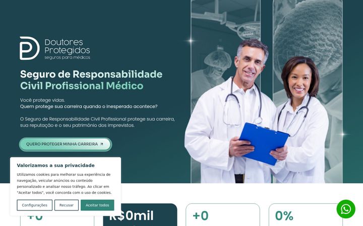 Capture d'écran de doutoresprotegidos.com.br