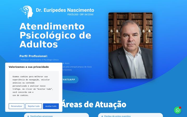 Capture d'écran de doutoreuripedespsicologo.com.br