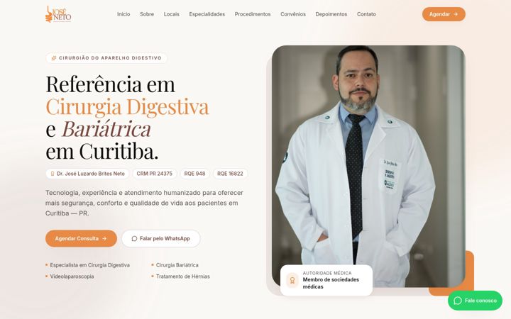 Capture d'écran de doutorjoseneto.com.br