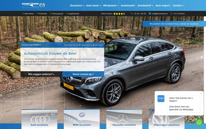 Screenshot of douwedebeer.nl