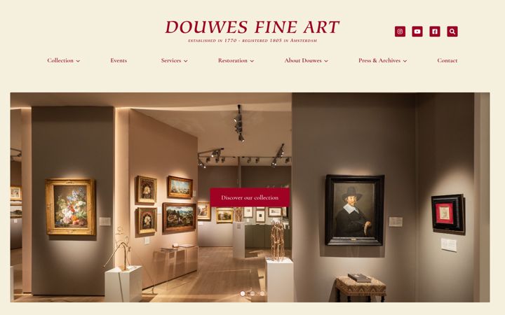 Screenshot of douwesfineart.com