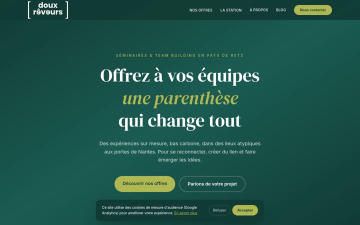 Screenshot of doux-reveurs.fr